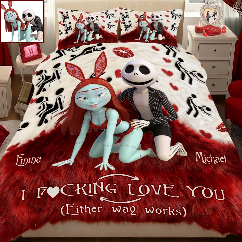 Personalized Nightmare Quilt Set Custom Names Gift Idea Quilt Set GradoCreations