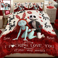 Personalized Nightmare Quilt Set Custom Names Gift Idea Quilt Set GradoCreations