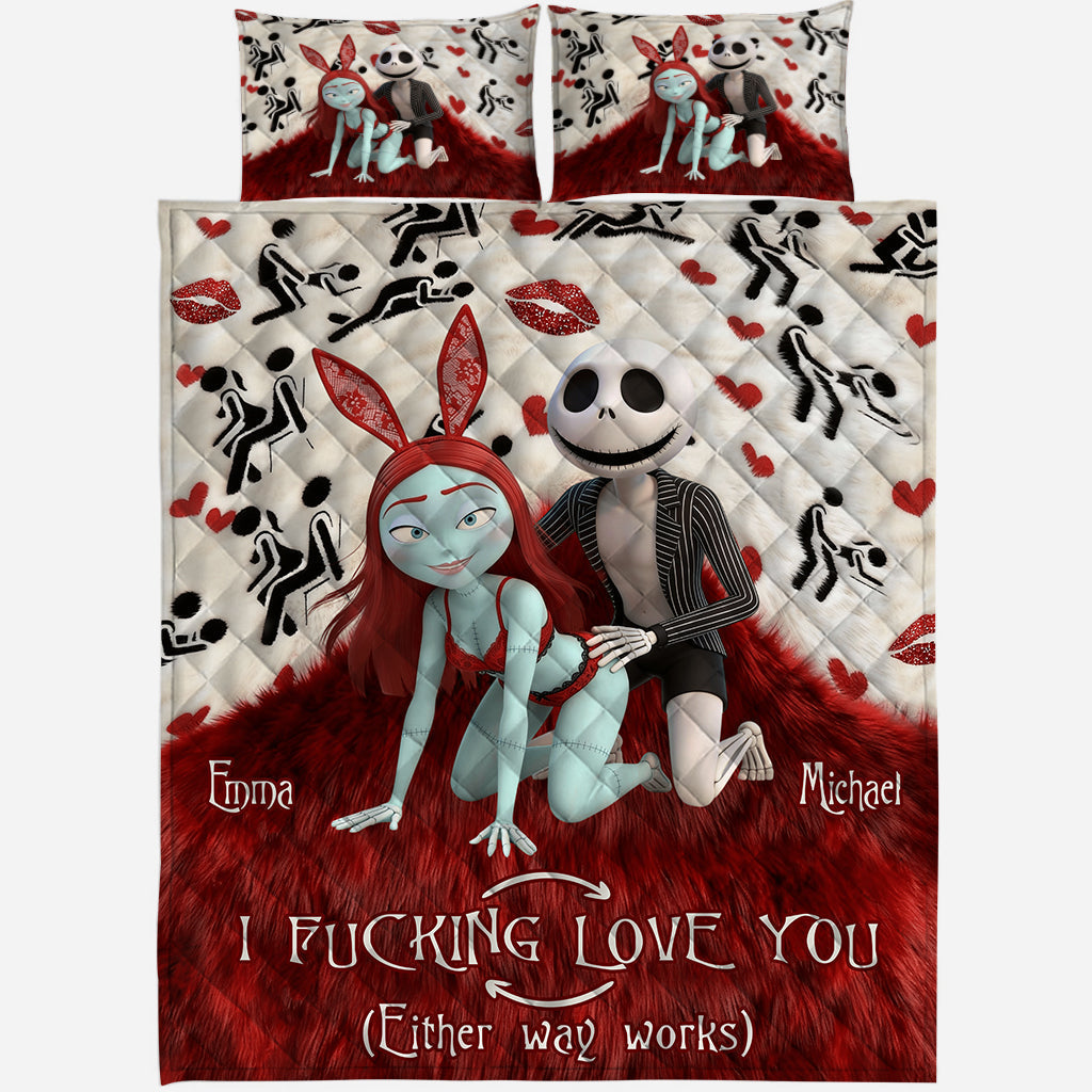 Personalized Nightmare Quilt Set Custom Names Gift Idea Quilt Set GradoCreations