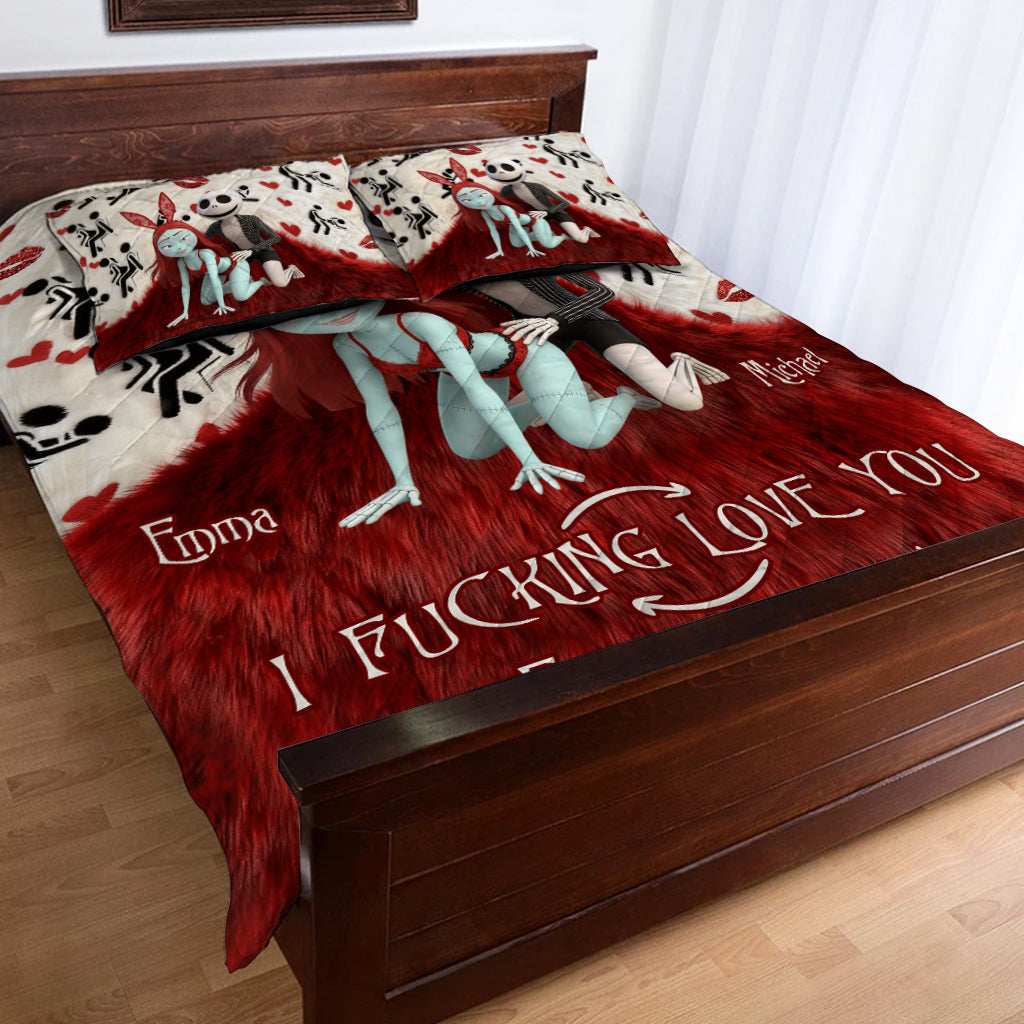 Personalized Nightmare Quilt Set Custom Names Gift Idea Quilt Set GradoCreations