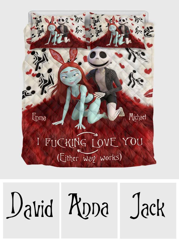 Personalized Nightmare Quilt Set Custom Names Gift Idea Quilt Set GradoCreations