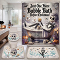 Personalized Nightmare Before Christmas Bathroom Curtain & Mats Set Bathroom Curtain & Mats Set GradoCreations