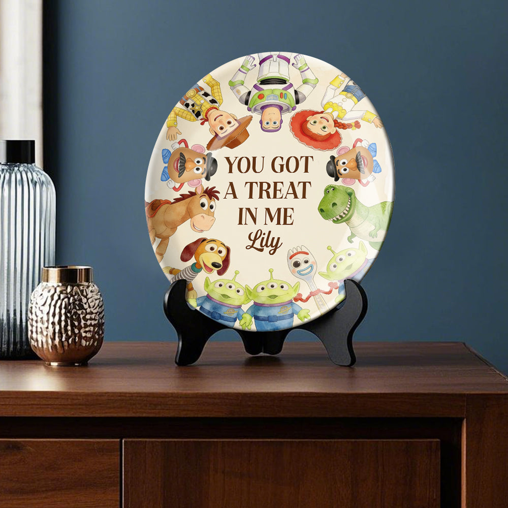 Personalized Kids Ceramic Round Plate You Got A Treat In Me Gift Ceramic Round Plate GradoCreations