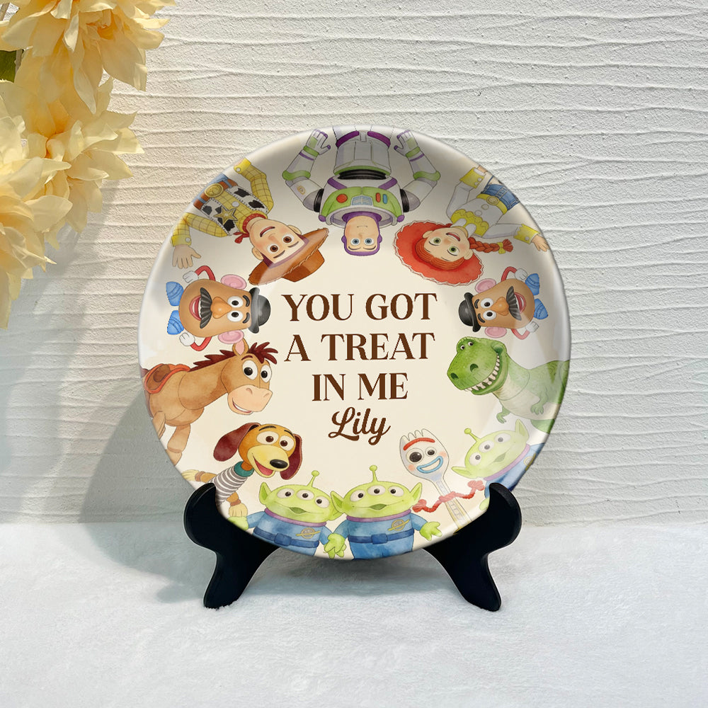 Personalized Kids Ceramic Round Plate You Got A Treat In Me Gift Ceramic Round Plate GradoCreations