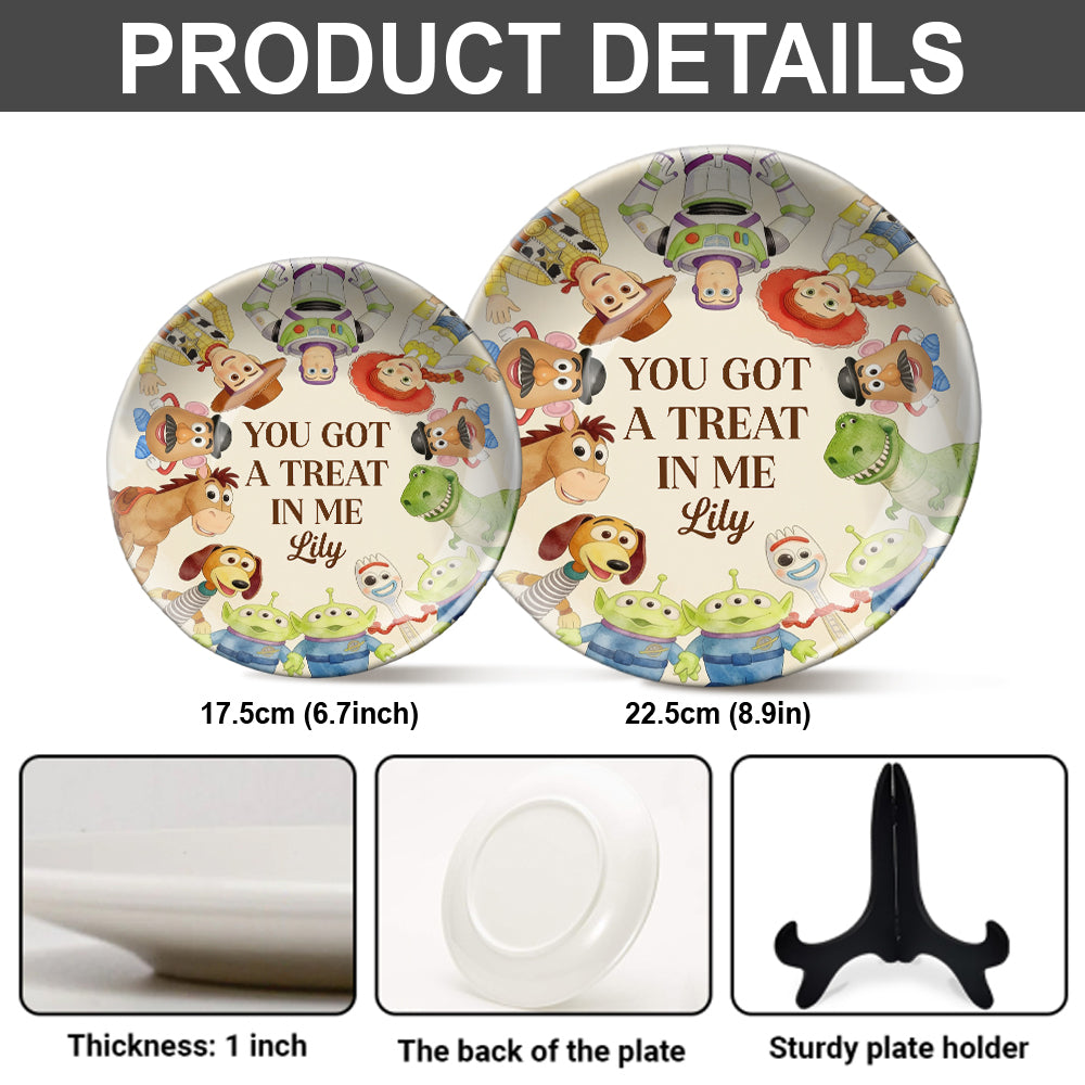 Personalized Kids Ceramic Round Plate You Got A Treat In Me Gift Ceramic Round Plate GradoCreations