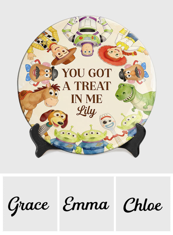 Personalized Kids Ceramic Round Plate You Got A Treat In Me Gift Ceramic Round Plate GradoCreations