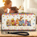 Personalized Leather Long Wallet Custom Name Gift for Mom Leather Long Wallet GradoCreations