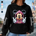 Personalized Mickey Mouse Waffle Hoodie Custom Name Gift Waffle Hoodie GradoCreations
