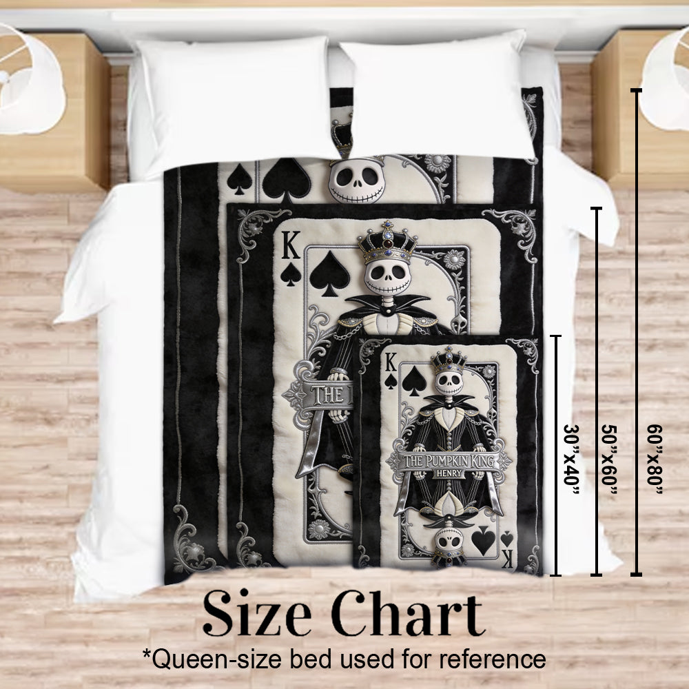 Personalized Nightmare Blanket Custom Name The Pumpkin King Gift Blanket GradoCreations