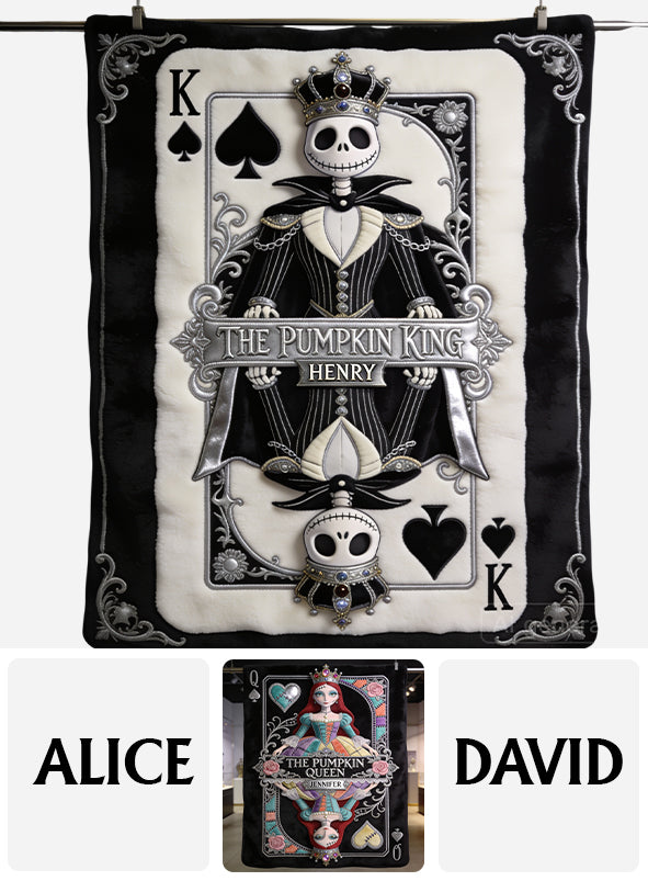 Personalized Nightmare Blanket Custom Name The Pumpkin King Gift Blanket GradoCreations