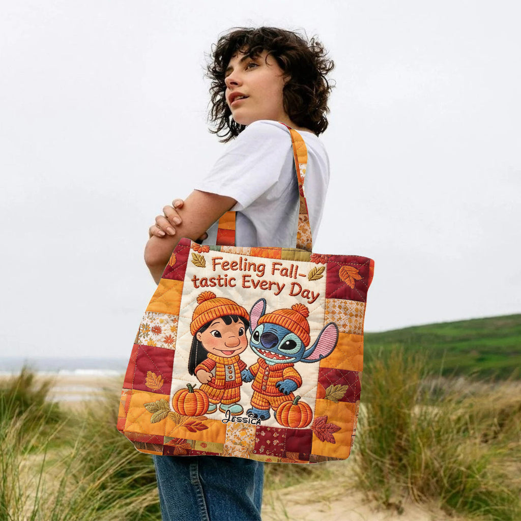 Personalized Quilted Tote Bag for Movie Fans - Fall Gift Quilted Tote Bag GradoCreations
