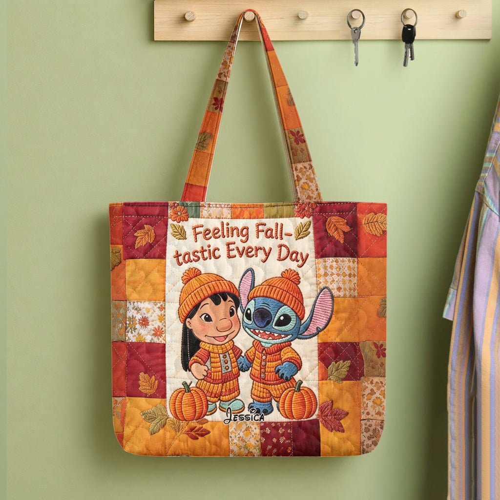 Personalized Quilted Tote Bag for Movie Fans - Fall Gift Quilted Tote Bag GradoCreations