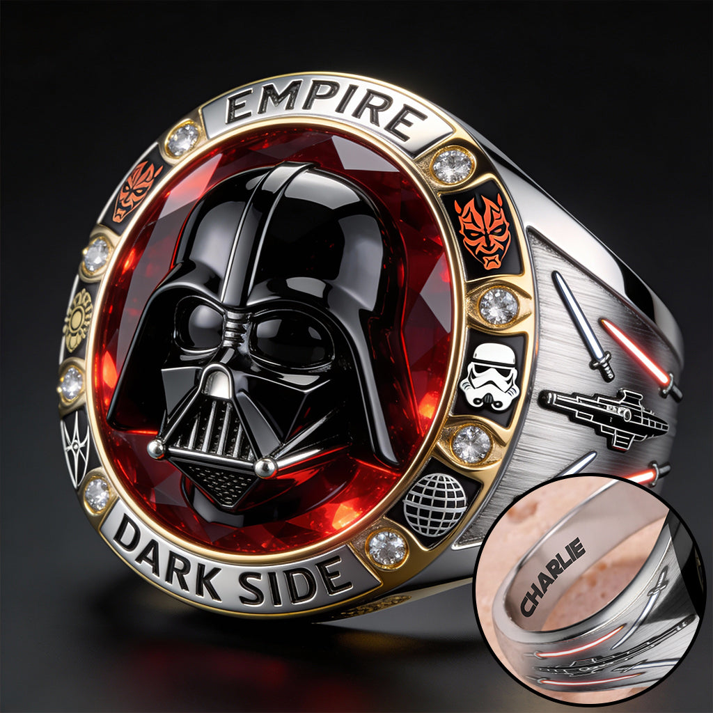 Personalized Dark Side Signet Ring Custom Engraving Gift Signet Ring GradoCreations