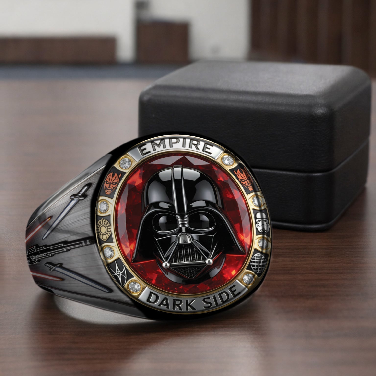 Personalized Dark Side Signet Ring Custom Engraving Gift Signet Ring GradoCreations