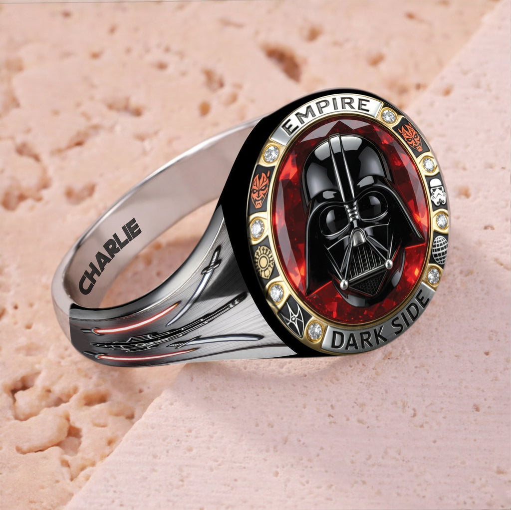 Personalized Dark Side Signet Ring Custom Engraving Gift Signet Ring GradoCreations