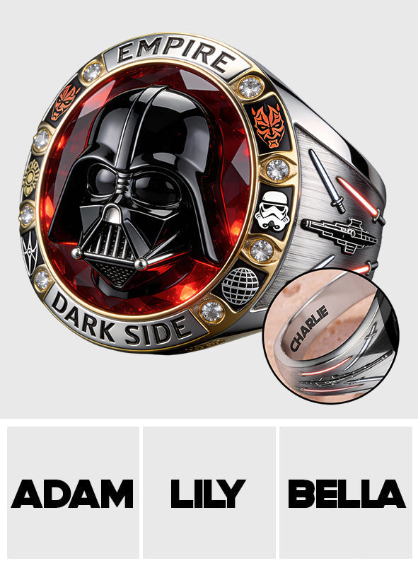 Personalized Dark Side Signet Ring Custom Engraving Gift Signet Ring GradoCreations