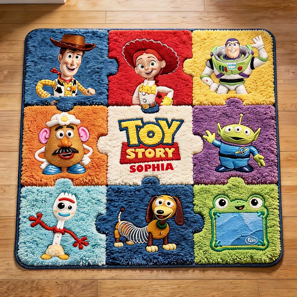 Personalized Toy Story Non-Slip Tufted Rug for Kids - Fun Gift Non-Slip Tufted Rug GradoCreations