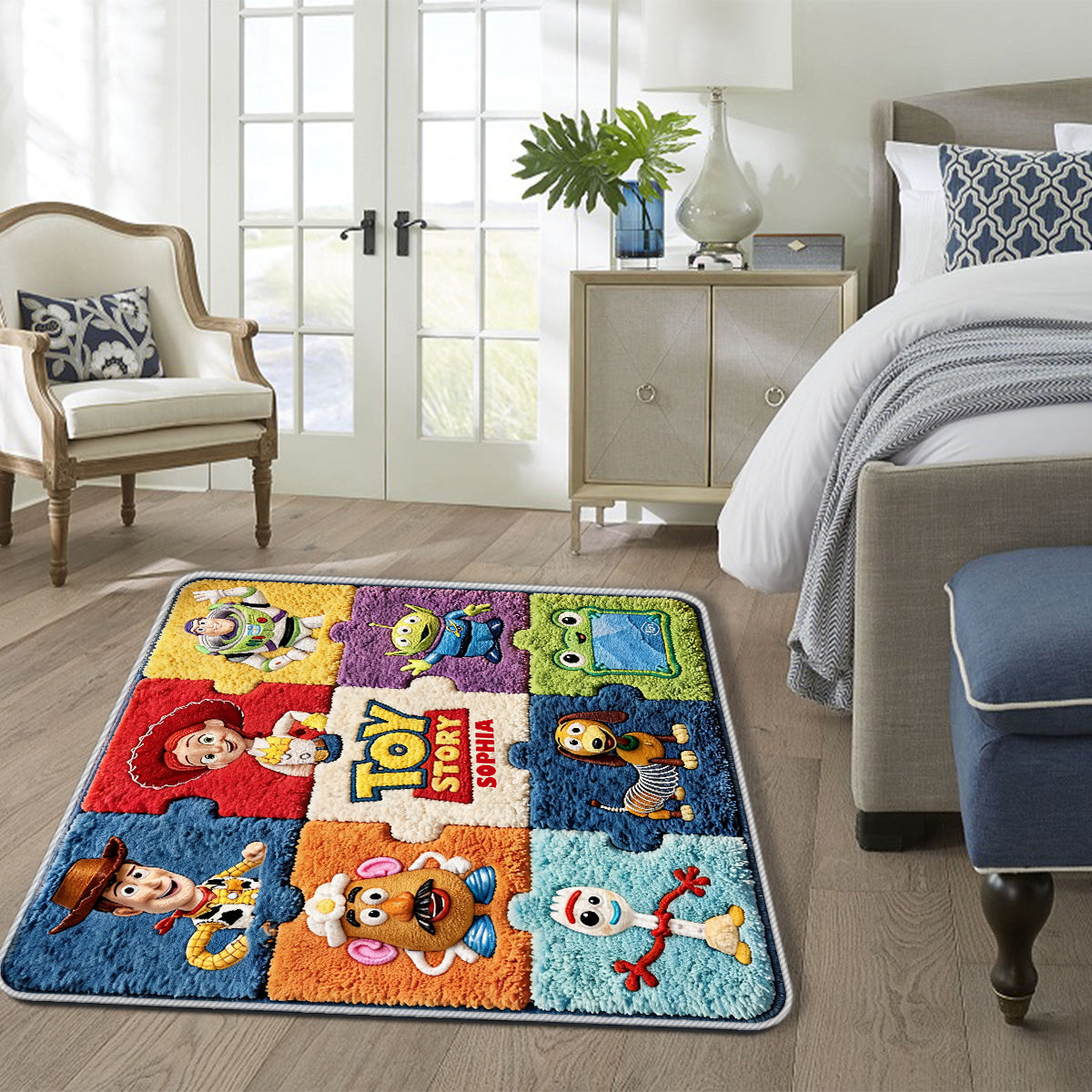 Personalized Toy Story Non-Slip Tufted Rug for Kids - Fun Gift Non-Slip Tufted Rug GradoCreations