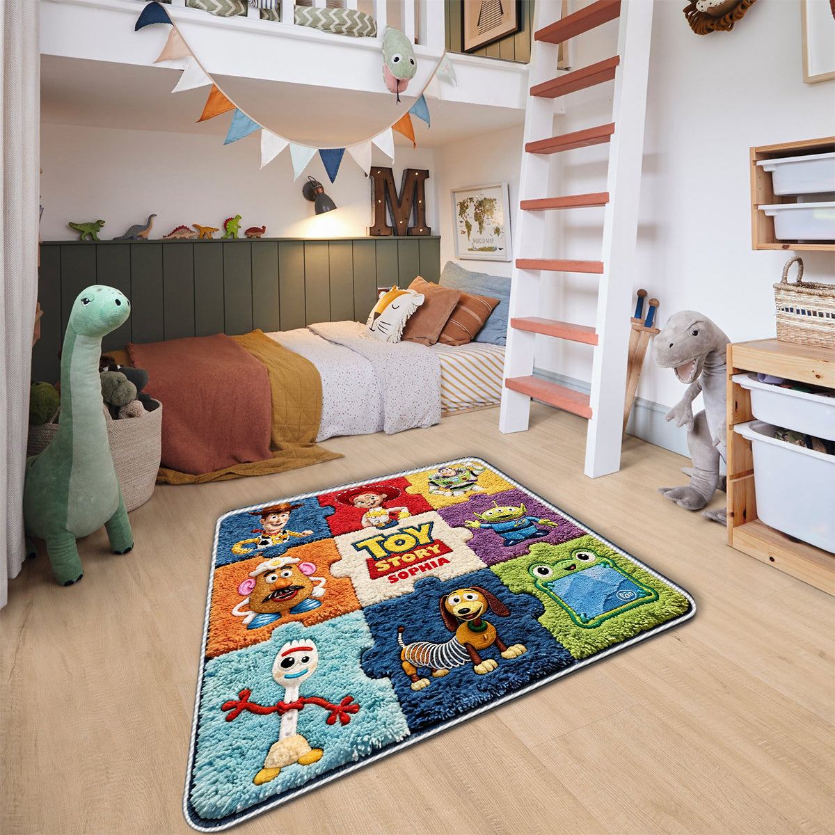 Personalized Toy Story Non-Slip Tufted Rug for Kids - Fun Gift Non-Slip Tufted Rug GradoCreations