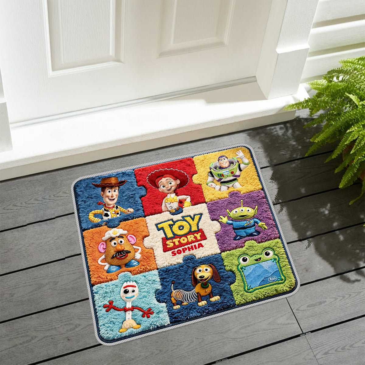 Personalized Toy Story Non-Slip Tufted Rug for Kids - Fun Gift Non-Slip Tufted Rug GradoCreations