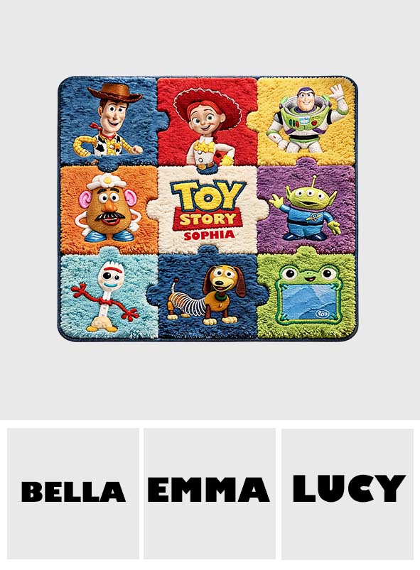 Personalized Toy Story Non-Slip Tufted Rug for Kids - Fun Gift Non-Slip Tufted Rug GradoCreations