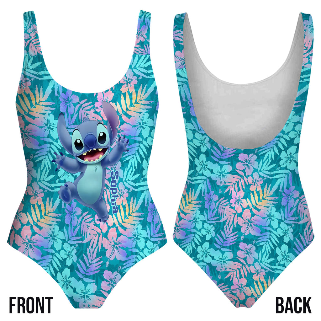 Personalized Women's Swimwear & Quick-Dry Beach Towel Set Women Swimming Bodysuit & Beach Towel GradoCreations