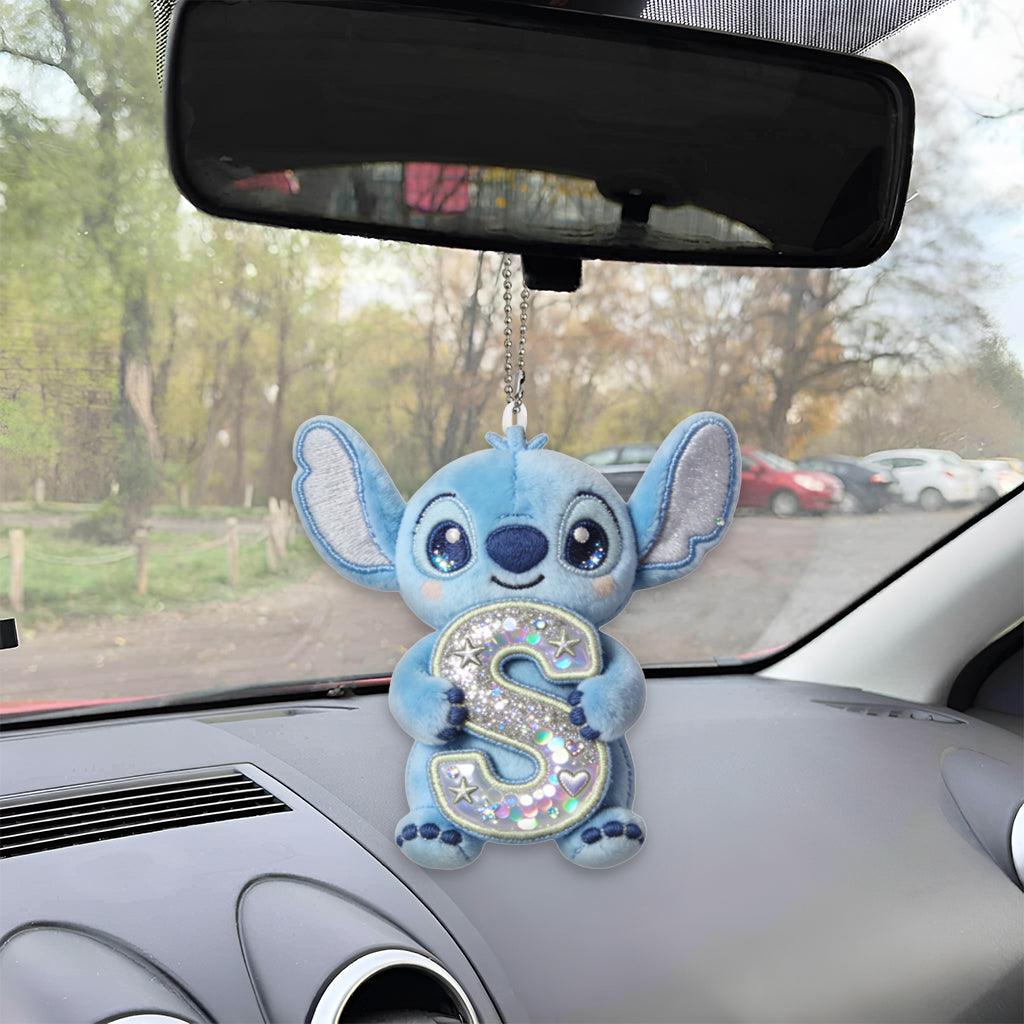Personalized Ohana Tumbler with Plush Charm for Kids - Cute Blue Alien Design Tumbler With Plush Charm GradoCreations