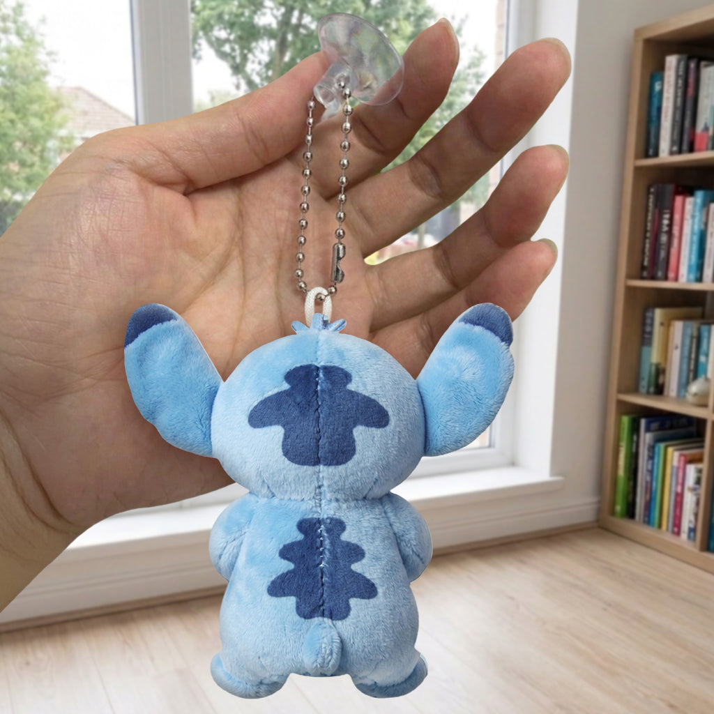 Personalized Ohana Tumbler with Plush Charm for Kids - Cute Blue Alien Design Tumbler With Plush Charm GradoCreations