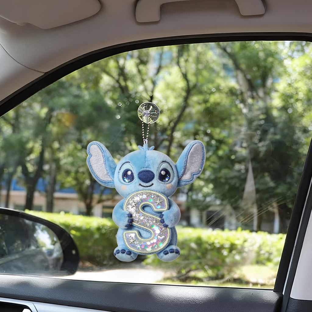 Personalized Ohana Tumbler with Plush Charm for Kids - Cute Blue Alien Design Tumbler With Plush Charm GradoCreations