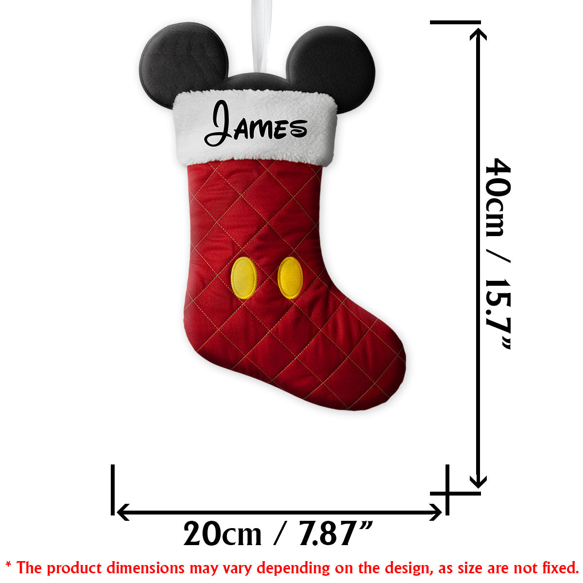 Personalized Mouse Shaped Christmas Stocking Gift for Kids Shaped Christmas Stocking GradoCreations