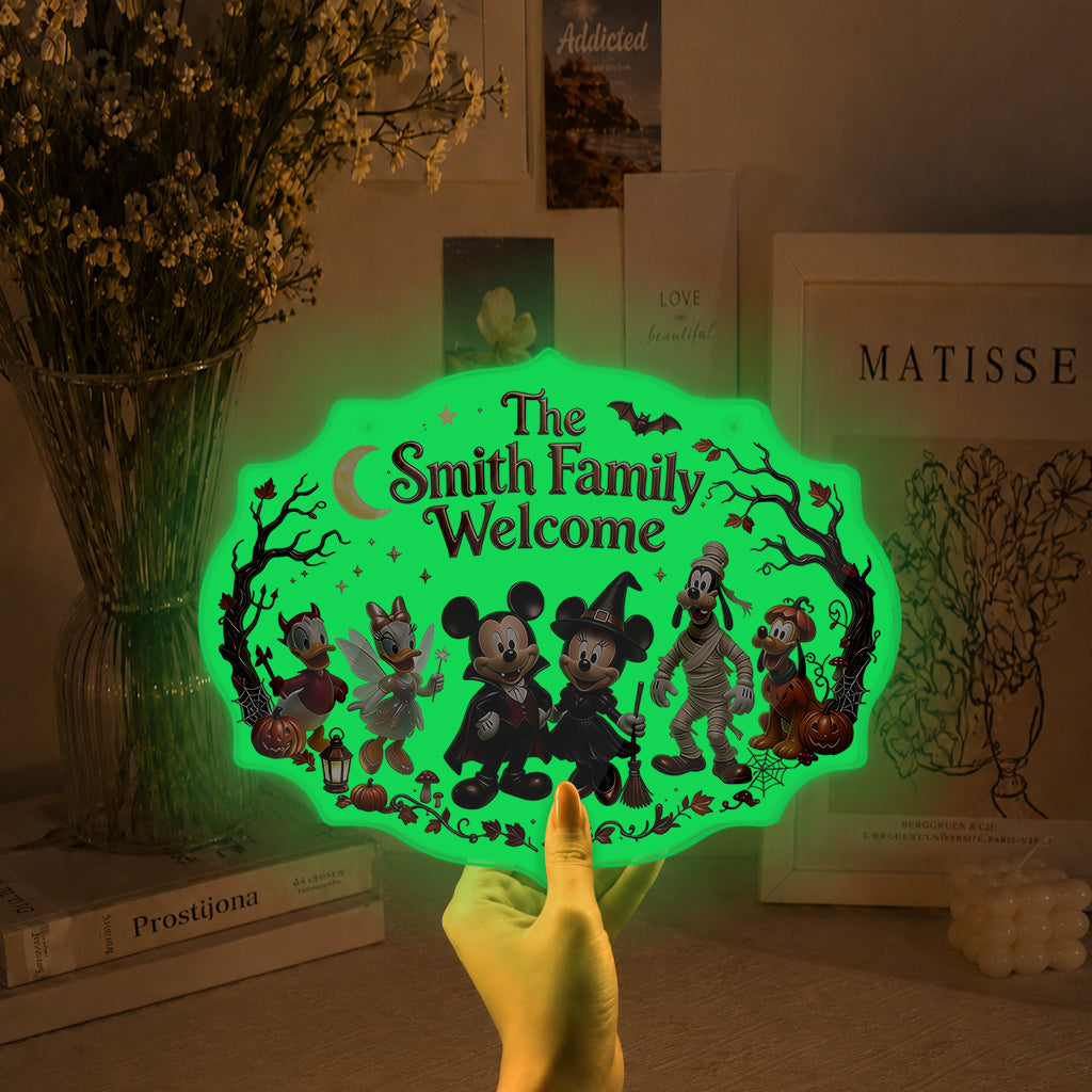 Personalized Luminous Halloween Acrylic Sign with Name Customization Luminous Acrylic Sign GradoCreations