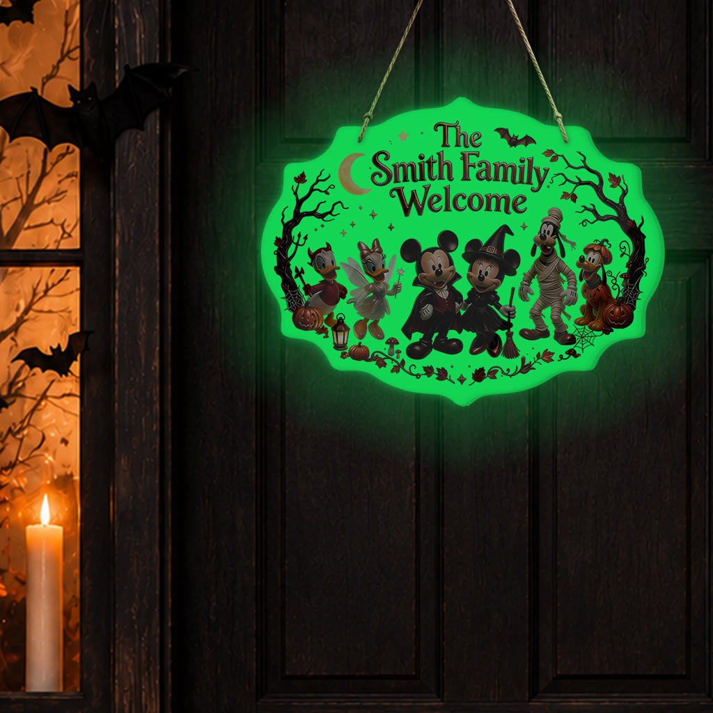 Personalized Luminous Halloween Acrylic Sign with Name Customization Luminous Acrylic Sign GradoCreations