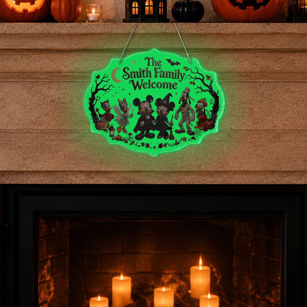 Personalized Luminous Halloween Acrylic Sign with Name Customization Luminous Acrylic Sign GradoCreations