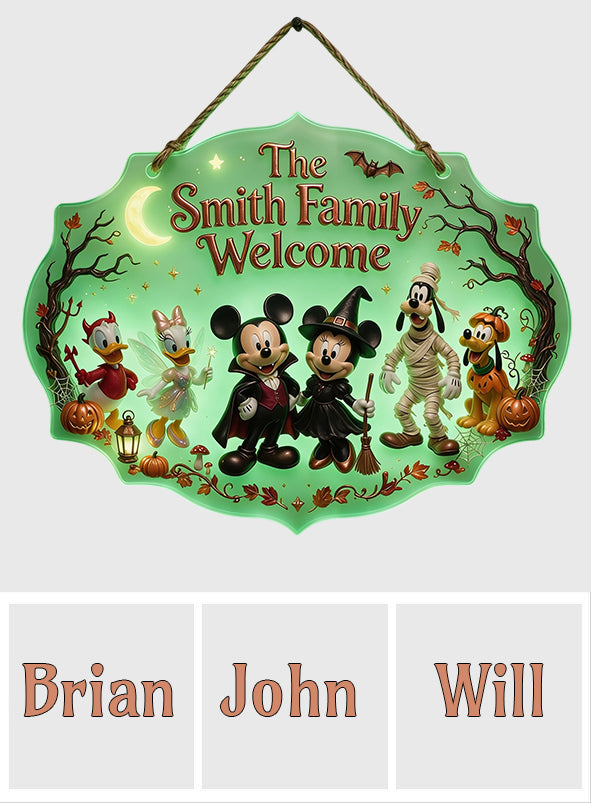 Personalized Luminous Halloween Acrylic Sign with Name Customization Luminous Acrylic Sign GradoCreations