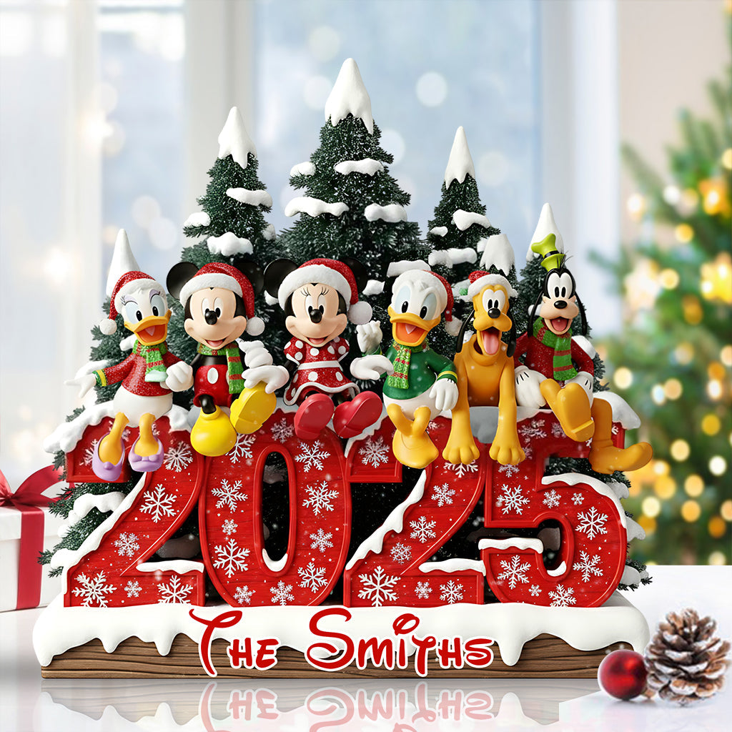 Personalized Disney Christmas Acrylic Plaque Custom Name Gift Custom Shaped Acrylic Plaque GradoCreations