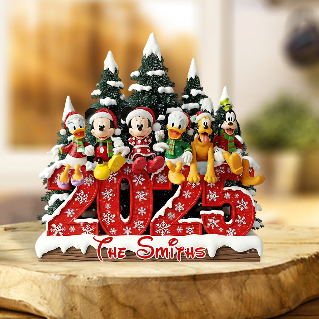 Personalized Disney Christmas Acrylic Plaque Custom Name Gift Custom Shaped Acrylic Plaque GradoCreations