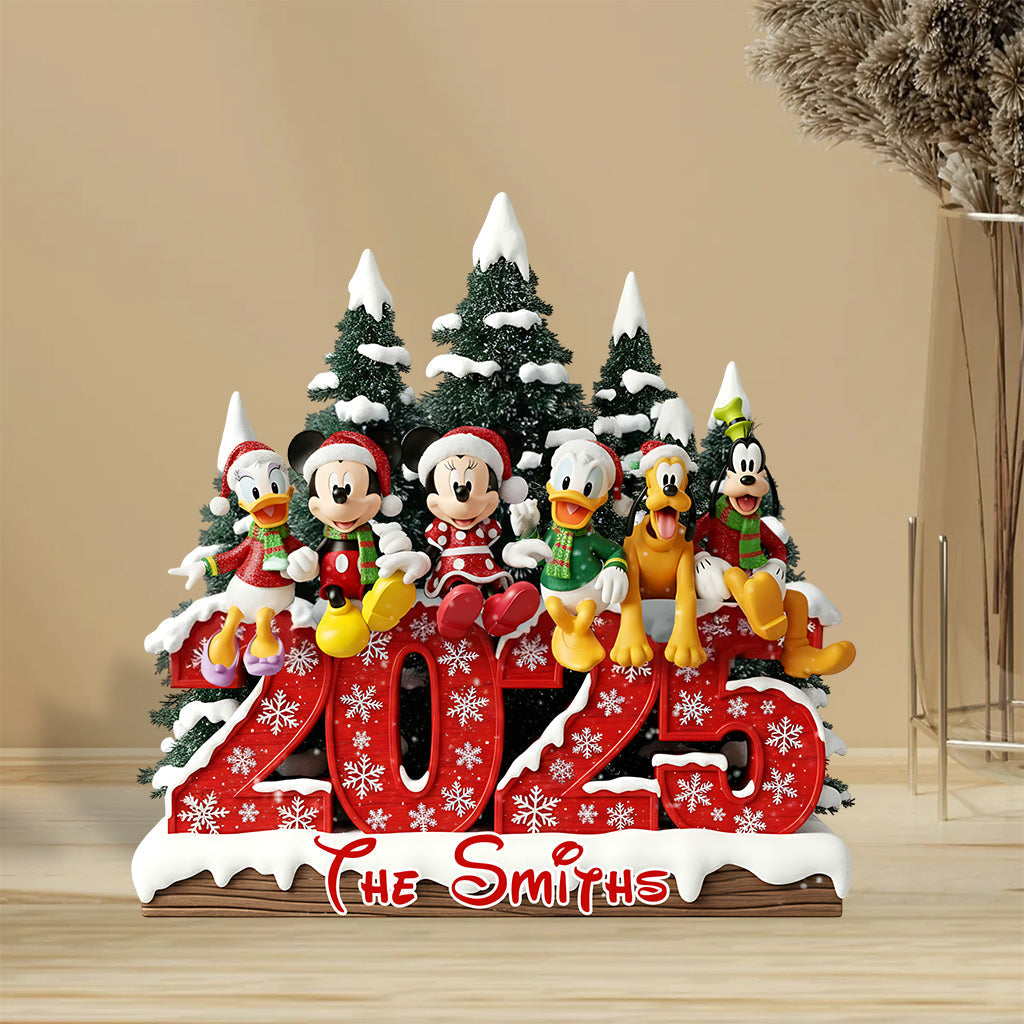 Personalized Disney Christmas Acrylic Plaque Custom Name Gift Custom Shaped Acrylic Plaque GradoCreations