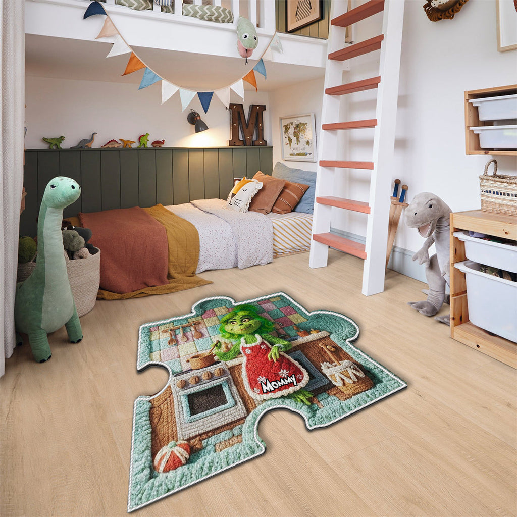 Personalized Family Life Puzzle Non-Slip Tufted Rug for Christmas Non-Slip Tufted Rug GradoCreations