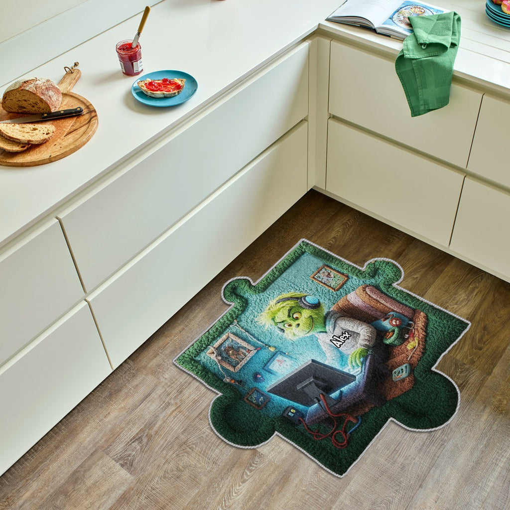 Personalized Family Life Puzzle Non-Slip Tufted Rug for Christmas Non-Slip Tufted Rug GradoCreations