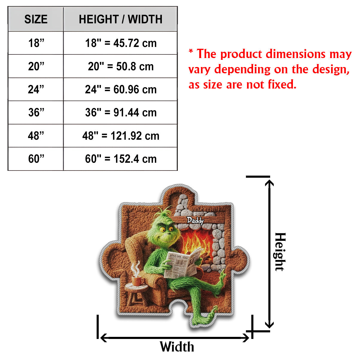 Personalized Family Life Puzzle Non-Slip Tufted Rug for Christmas Non-Slip Tufted Rug GradoCreations