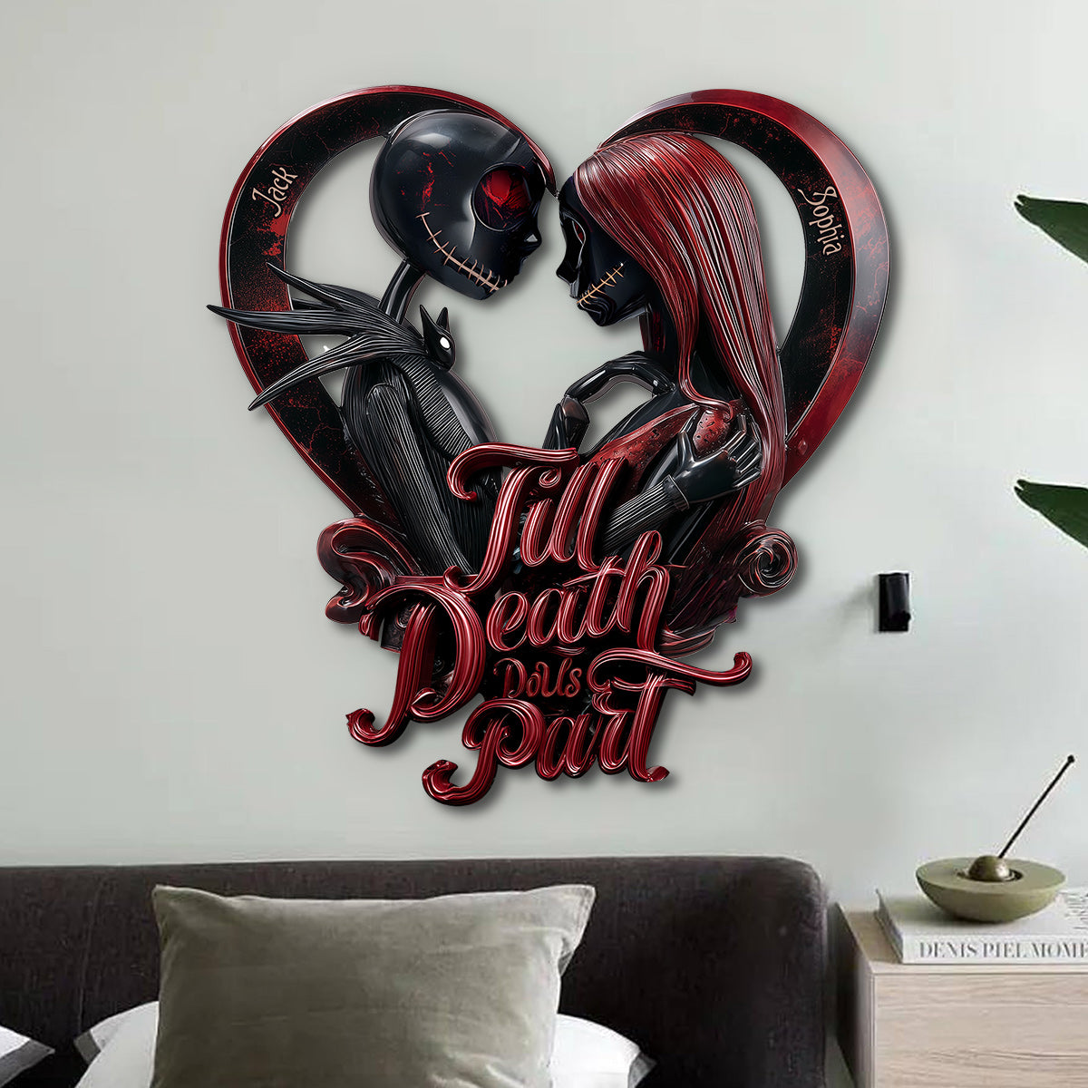 Personalized Till Death Do Us Part Cut Metal Sign for Couples Cut Metal Sign GradoCreations