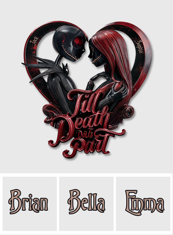 Personalized Till Death Do Us Part Cut Metal Sign for Couples Cut Metal Sign GradoCreations