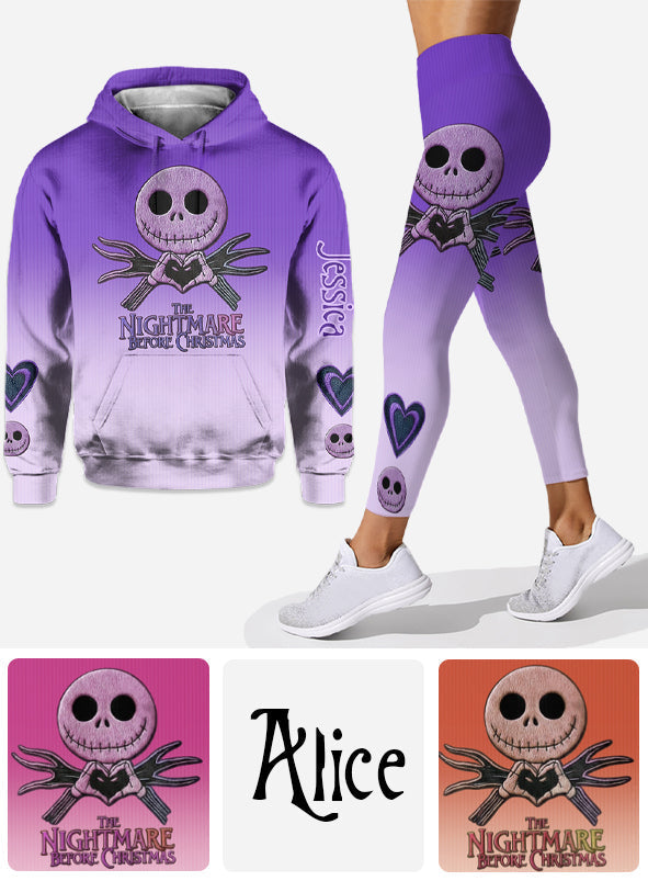 Personalized Nightmare Before Christmas Hoodie & Leggings Set Hoodie & Leggings GradoCreations