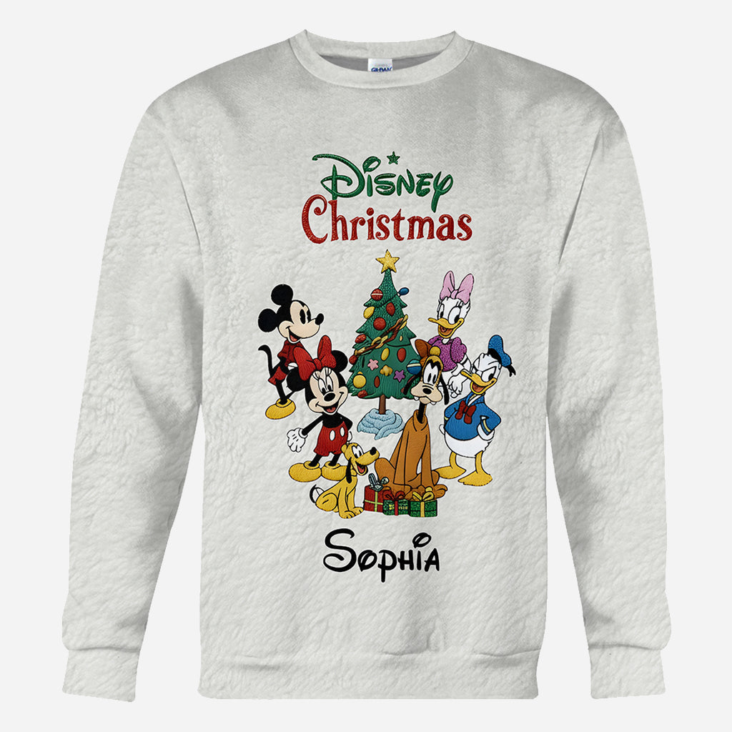Personalized Disney Christmas All Over Shirt for Kids | Unique Holiday Gift All Over Shirt GradoCreations