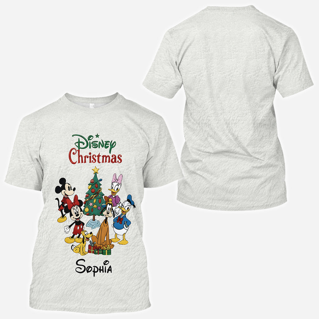 Personalized Disney Christmas All Over Shirt for Kids | Unique Holiday Gift All Over Shirt GradoCreations