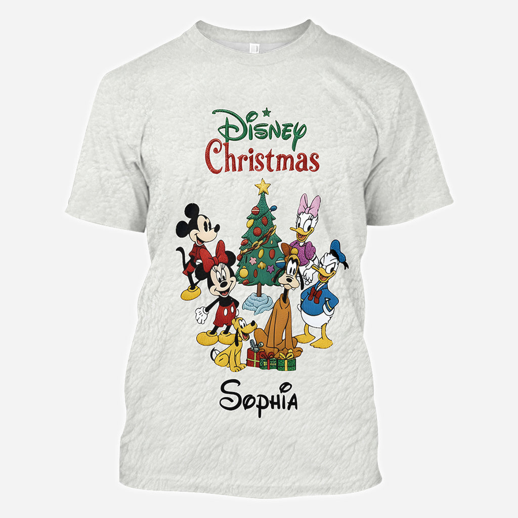 Personalized Disney Christmas All Over Shirt for Kids | Unique Holiday Gift All Over Shirt GradoCreations