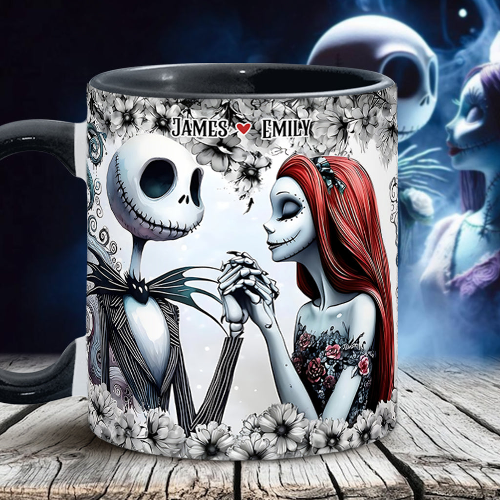Personalized Accent Mug with Nightmare Design for Couples Gift Accent Mug GradoCreations
