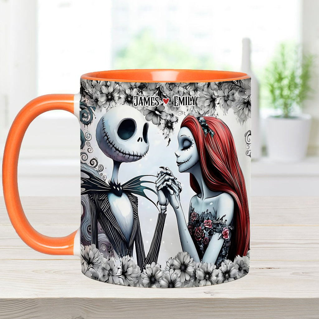 Personalized Accent Mug with Nightmare Design for Couples Gift Accent Mug GradoCreations