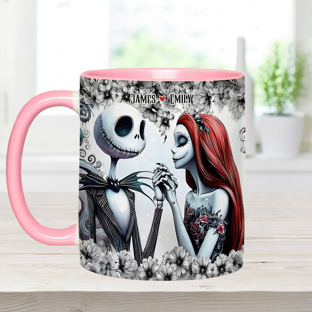 Personalized Accent Mug with Nightmare Design for Couples Gift Accent Mug GradoCreations