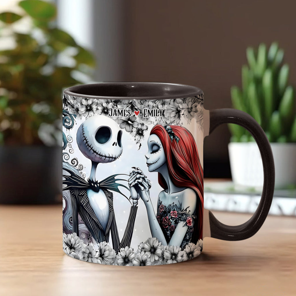 Personalized Accent Mug with Nightmare Design for Couples Gift Accent Mug GradoCreations